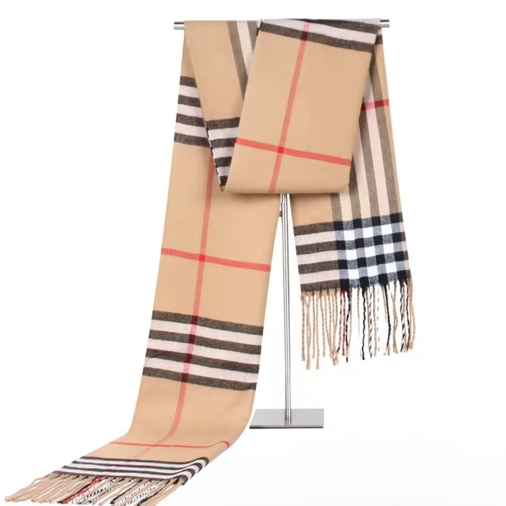 Women’s Large Plaid Scarf – Cozy Winter Shawl Wrap